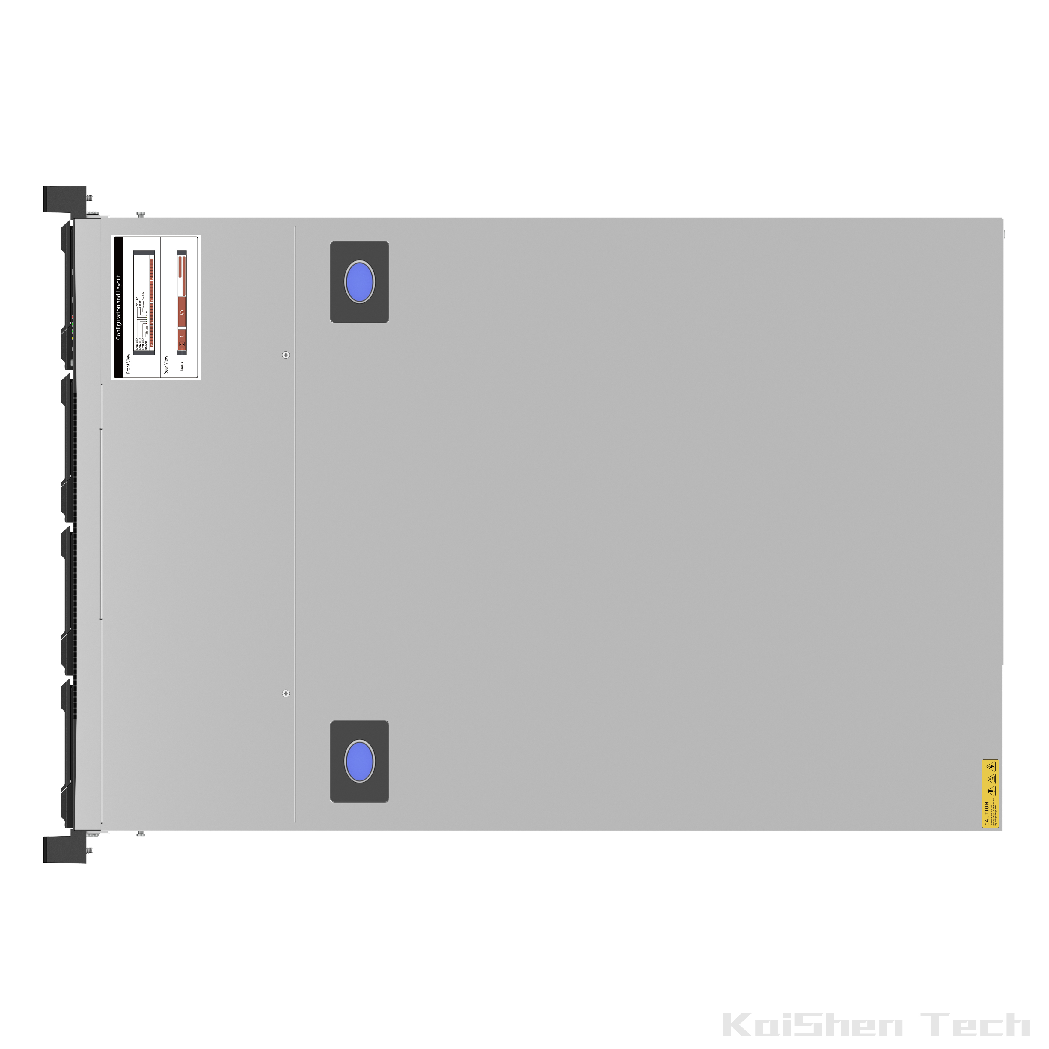 1U 4 Bays 650mm Rack Server Chassis