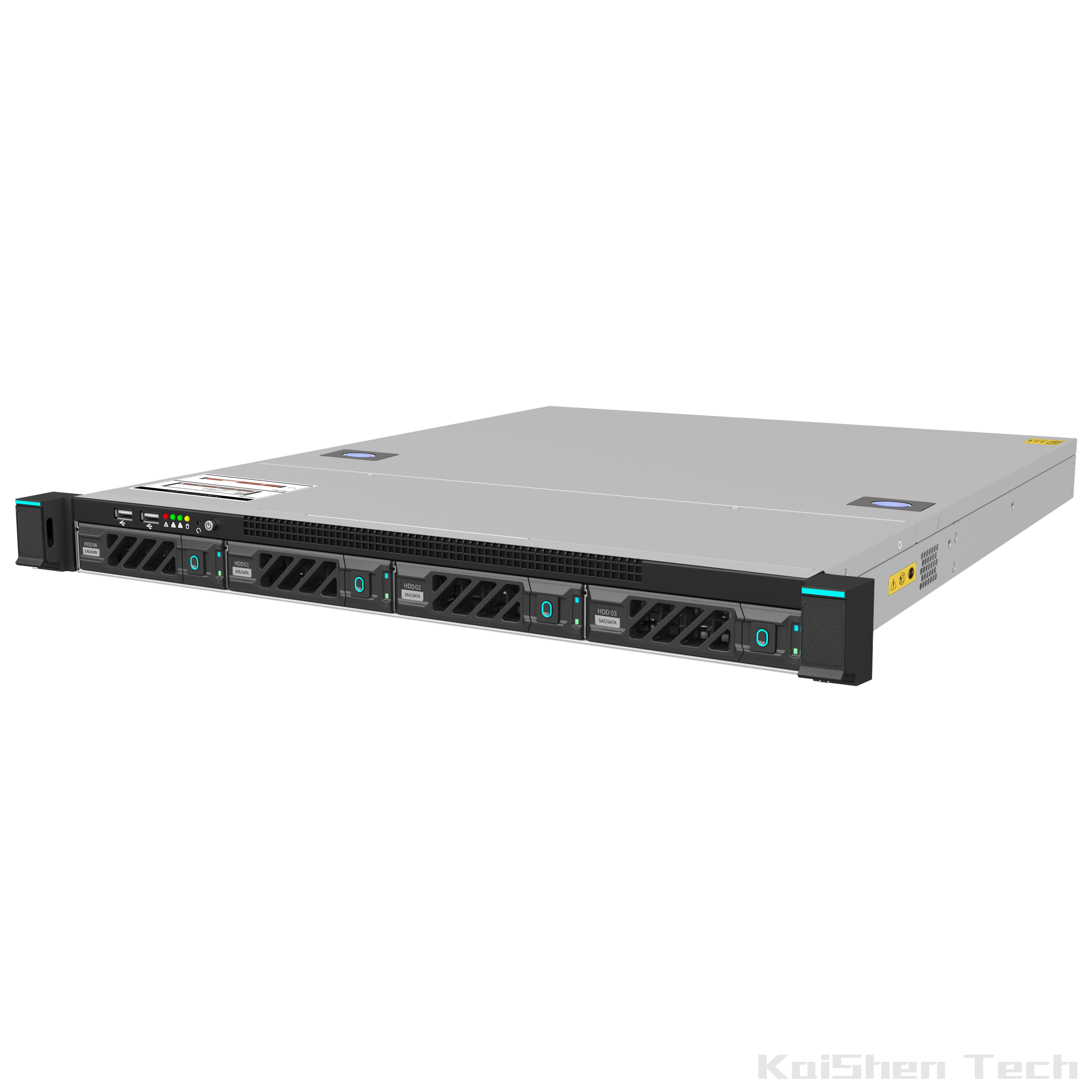 1U 4 Bays 650mm Rack Server Chassis